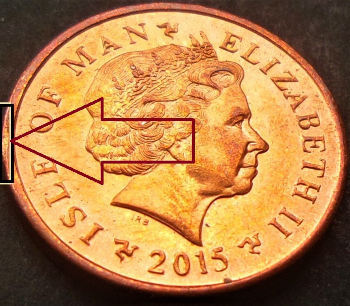 Moneda exotica 1 PENNY - ISLE OF MAN, anul 2015 *cod 1340 = A.UNC EROARE BATERE