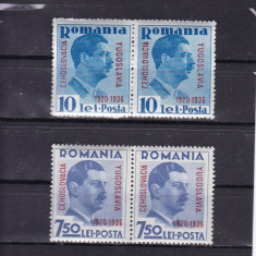 ROMANIA 1936 LP 117 MICA INTELEGERE PERECHE MNH