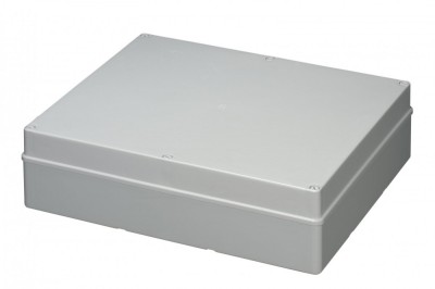 Doza aplicata patrata 460x380x120mm IP56 pentru distributie jonctiune ABS rezistenta UV fara presetupe margini netede foto