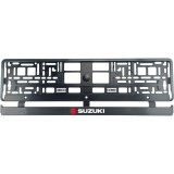 Set 2 bucati, suport numar inmatriculare Carbon, Suzuki II