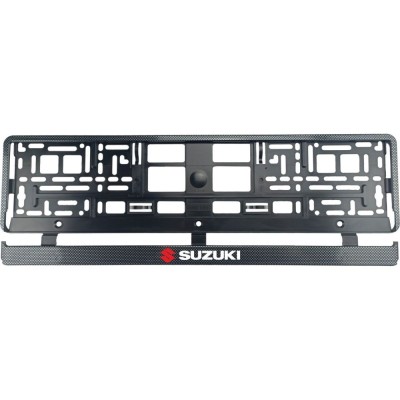 Set 2 bucati, suport numar inmatriculare Carbon, Suzuki II foto