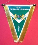 Fanion fotbal - AC FERALPI LONATO 1924 (Italia) - dimensiuni mari 29X20 cm