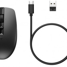 Mouse silentios reincarcabil HP 710, incarcare USB-C, negru - RESIGILAT