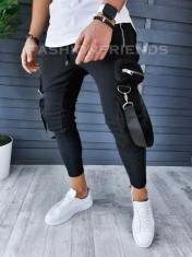 Pantaloni de trening negri - VAGABOND - A8854 foto