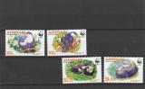 Aitutaki 2002 - Fauna , WWF , Pasari , papagali , serie 4 valori , dantelate , MNH , Mi.772-775, Nestampilat