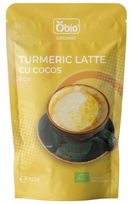 Turmeric latte cu cocos bio 125g Obio foto