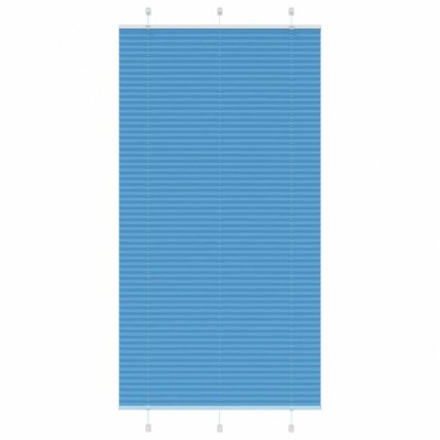 vidaXL Jaluzea plisată Albastru 105x200 cm Lățime țesătură 104,4 cm foto