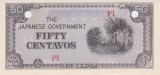 Bancnota Filipine 50 Centavos (1942) - P105a UNC ( ocupatia japoneza; anulata - vezi descriere )