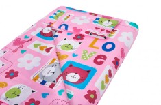 Lenjerie patut bebe, , cearceaf pat 60x120x10 cu elastic, cearceaf pilota 80&amp;times;110, perna joasa 20&amp;times;35, Pisicute foto