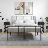 vidaXL Noptiere, 2 buc., negru, 34x36x70 cm, lemn compozit