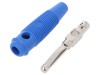 Mufă banană 4mm 16A albastră nichelată, HIRSCHMANN