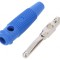Mufă banană 4mm 16A albastră nichelată