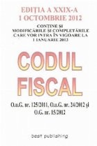 Codul fiscal actualizat 1 octombrie 2012 (editia 29)