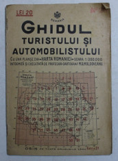 GHIDUL TURISTULUI SI AUTOMOBILISTULUI - CU UNA PLANSE DIN HARTA ROMANIEI , SCARA 1 / 300.000 de M . D. MOLDOVEANU , CAROUL NO. 26 - SIBIU - BLAJ - S foto