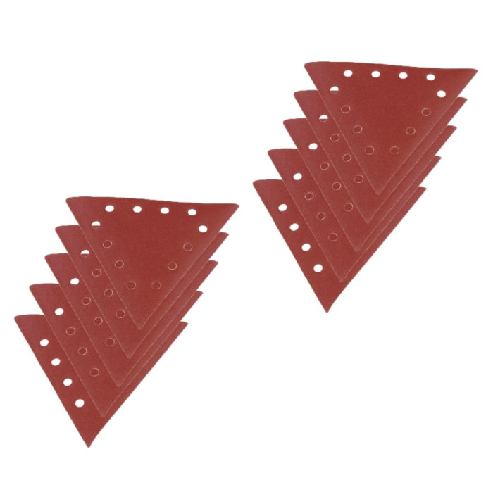 Set discuri abrazive triunghiulare pentru masinile de slefuit Scheppach 7903800602, granulatie 100, 10 bucati
