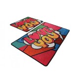 Set 2 Covorase de Baie Red Love