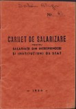 A2544N Uzina CFR Aiud, 1950, carnet de salarizare