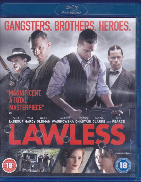 Film Blu Ray: Lawless ( cu: Tom Hardy ; original, subtitrare engleza )