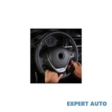 Husa volan cu ac si ata din piele cu gaurele marime m, culoare negru+carbon si cusatura gri premium cod: luxfst02 Alta marca Alt model #7, Array