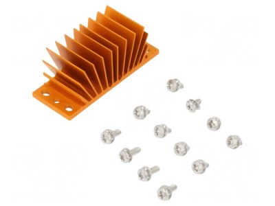 Radiator extrudat cu aripioare BGA aurie 23mm x 58mm 3&amp;deg;C/W foto
