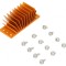 Radiator extrudat cu aripioare BGA aurie 23mm x 58mm 3&deg;C/W
