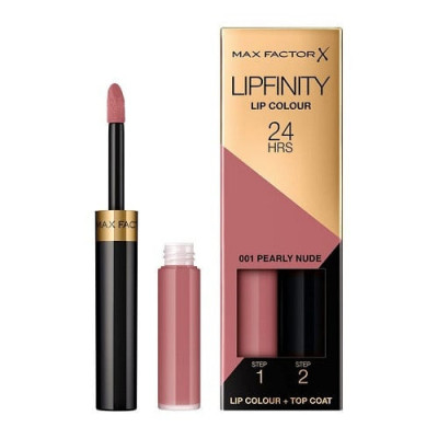 Ruj de buze rezistent la transfer, Max Factor, Lipfinity, 001 Pearly Nude foto