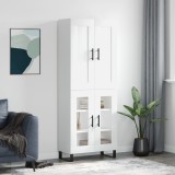 VidaXL Dulap &icirc;nalt, alb, 69,5x34x180 cm, lemn compozit