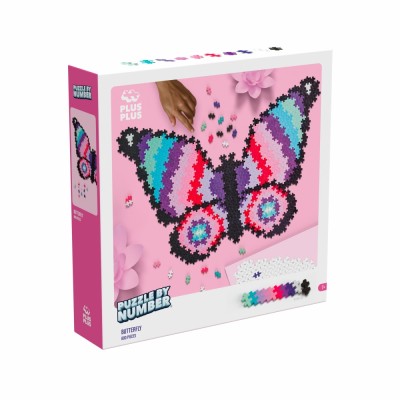 Puzzle pe numere Plus-Plus, 500 piese, Fluture foto