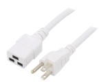 Cablu Alimentare Alb 1.8m IEC C19 la NEMA 5-15 3x14AWG