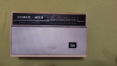 RADIO SOKOL 403 . FUNCTIONEAZA SI LUNGI SI PE MEDII , STARE FOARTE BUNA , APARAT RUSESC .ANII 80 .