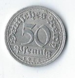 Moneda 50 pfennig 1922 G - Germania