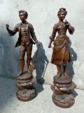 Impozante sculpturi ,statuete antice din antimoniu &icirc;nceput de sec 19