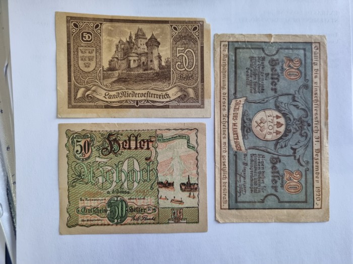 notgeld austria 3v. diferite