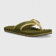 The North Face slapi BASE CAMP FLIP-FLOP II barbati, culoarea verde, NF0A47AA3I01