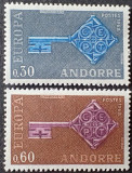 B0312 - Andora fr.1968 - Europa-cept 2v.neuzat,perfecta stare, Nestampilat