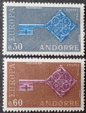 B0312 - Andora fr.1968 - Europa-cept 2v.neuzat,perfecta stare
