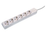 Prelungitor alimentare AS SCHWABE 3m 3G1,5mm&sup2; 6 prize 16A PVC alb cod 11631