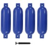 Bară de protecție barcă, 4 buc., albastru, 51x14 cm, PVC