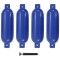 Bară de protecție barcă, 4 buc., albastru, 51x14 cm, PVC