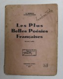 LES PLUS BELLES POESIES FRANCAISES par N. SERBAN , 1933