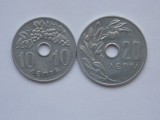 LOT 2 MONEDE DIFERITE - 10,20 LEPTA 1966 GRECIA