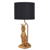 Lampa de masa cu un leopard cu coronita CW217