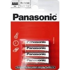 Panasonic baterii r03 aaa zinc carbon 4 buc la blister foto