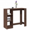 VidaXL Masă bar cu raft, stejar maro, 124x46x103,5 cm, lemn prelucrat 854397