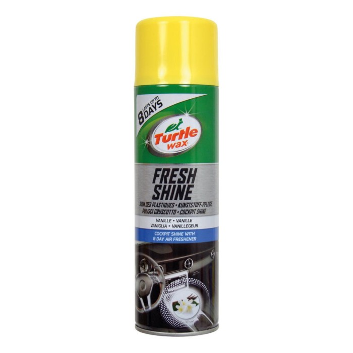 Spray Nettoyant Tableau De Bord Turtle Wax - Finition Brillante, Parfum Frais, Antistatique 500 Ml
