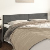 Cumpara ieftin Tăblii de pat, 2 buc, gri &icirc;nchis, 80x5x78/88 cm, catifea