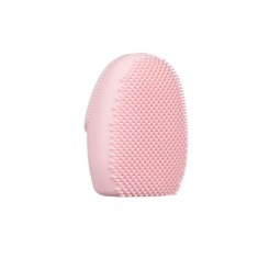 Aparat facial cu vibromasaj pentru curatare delicata sau profunsa cu peri din silicon, 1x AAA, Roz foto
