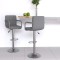 Gossi scaune de bar, 2 buc., gri, piele ecologica