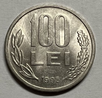 100 Lei 1993 Romania, UNC (1) foto