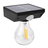 Lampa solara flippy, pentru exterior, tip bec, rezistenta la apa ip65, material abs, baterie 3.7v, 1200 mah, 9.5 x 11 cm, autonomie 8 ore, senzor de m